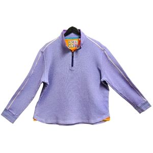 Robert Graham Sweater Mens Blue Pullover 1/4 Zip 2XL
